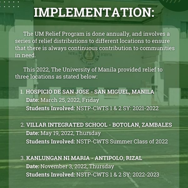 Copy of THE UNIVERSITY OF MANILA COMMUNITY OUTREACH - 4